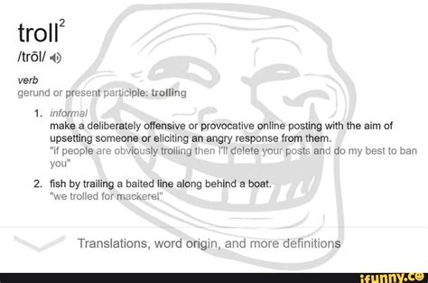troll verb .